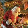 Dekorszalvéta - Santa Claus by the Fireplace